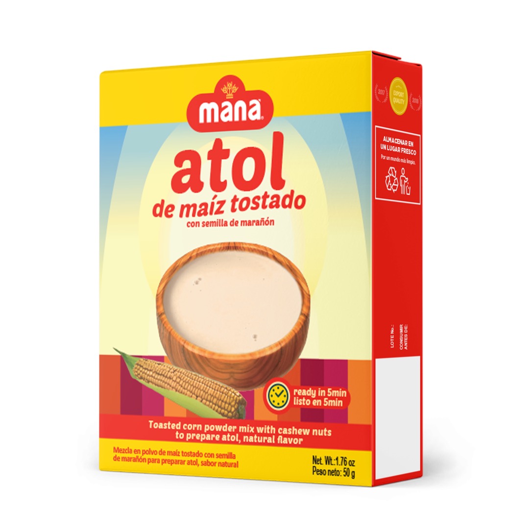 Atol de Maíz Tostado y Marañon MANA Natural